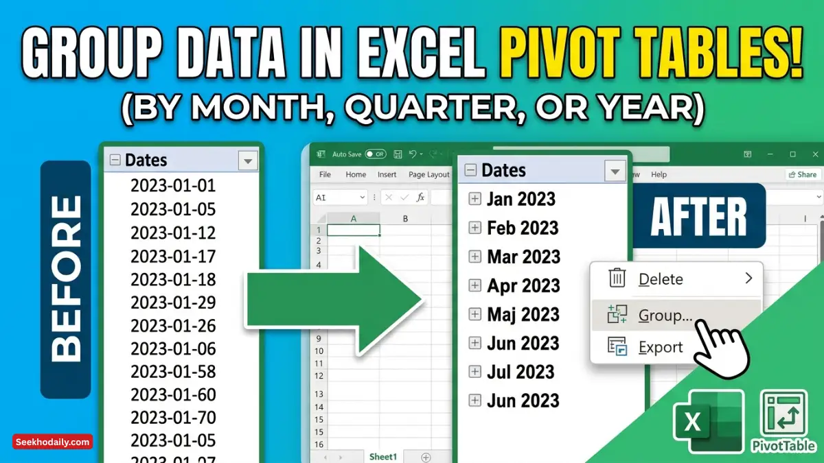 How to Group Data in Excel Pivot Table