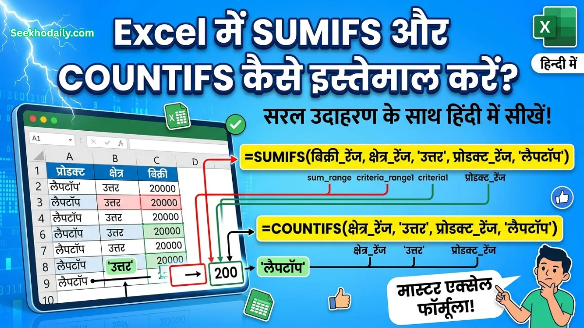 How to Use SUMIFS And COUNTIFS Formula