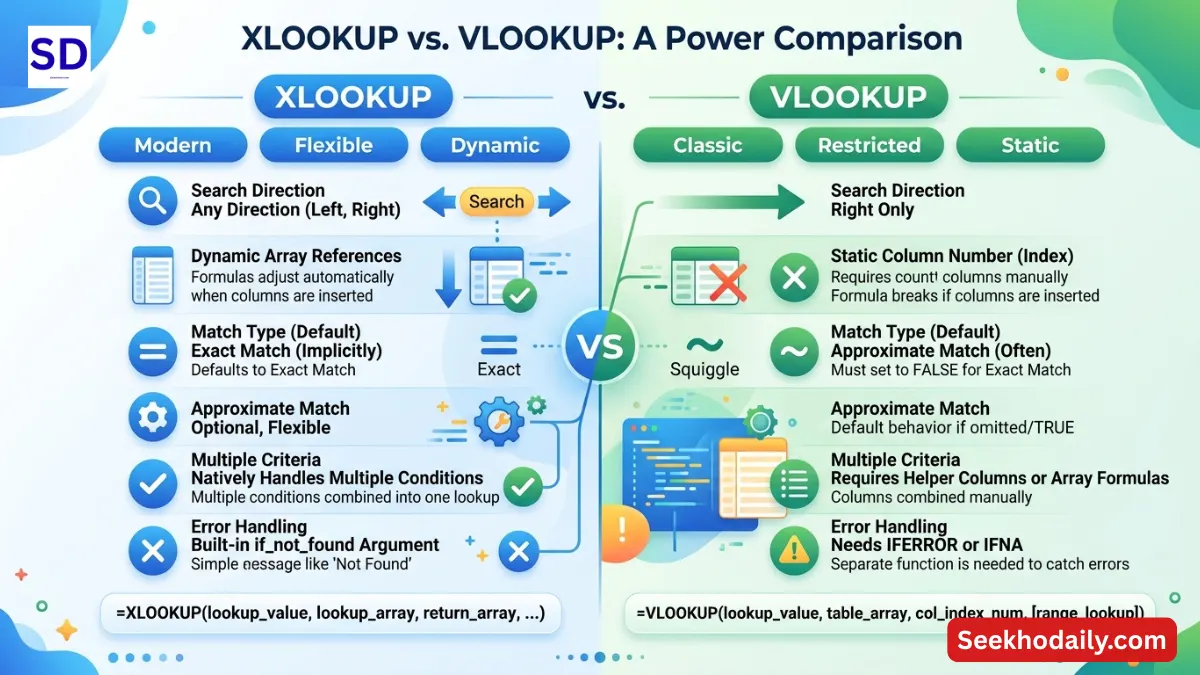 XLOOKUP vs VLOOKUP